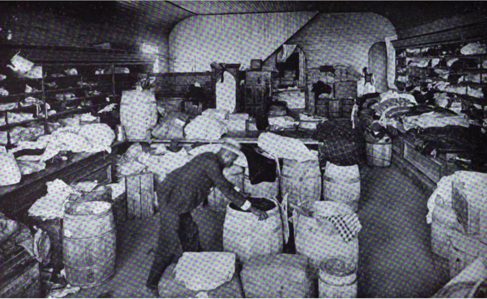 Relief Effort - Sorting clothes